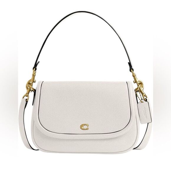 Coach Small Pebbled Leather Shoulder Bag with Gold Hardware - Picture 1 of 16